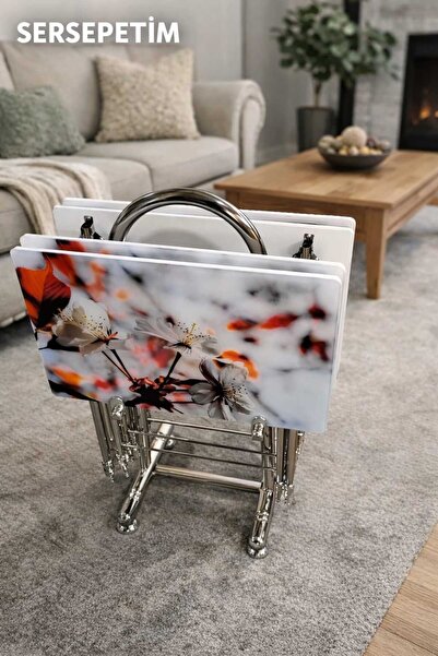 SERSEPETİM İLKBAHAR SERİSİ 4'lü Katlanır TEMPER CAM HD İLKBAHAR Desen Çanta Z...