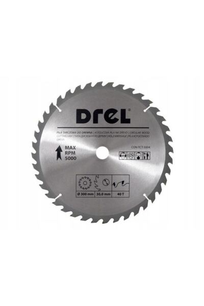 Evelise Disc circular vidia, 40 dinti, 300 mm, Drel