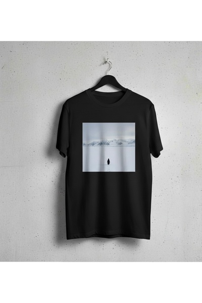 CAST COLLECTİON Unisex Black Nihilist Penguin Printed Tshirt
