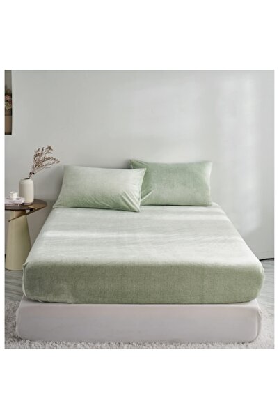 DXHOME Elastic Bed Sheet, DXHOME, Fleece, Warm and Soft, 120x200 cm, Green