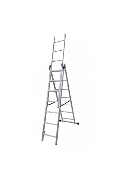 Evelise Scara aluminiu, 3 tronsoane, 7 trepte, max 150 kg, 4.23 m, Drabest