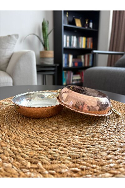 Layla Copper Bakır Kahvaltılık 6 lı Çerezlik Sunumluk Reçellik kahvaltı 11.5 ...