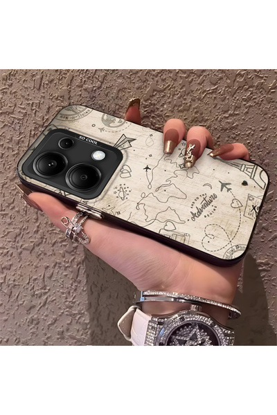 Hontinga غطاء حماية نحيف وصلب للكاميرا بنمط فضائي متوافق مع هاتف Redmi Note 14S