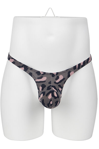 Lingerie and Fashion Style Black Leopard Print Men Briefs