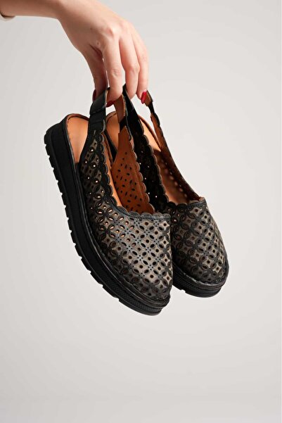 AYAKKABİSEPETİ Genuine Leather Women's Sandals (Inside and Outside)