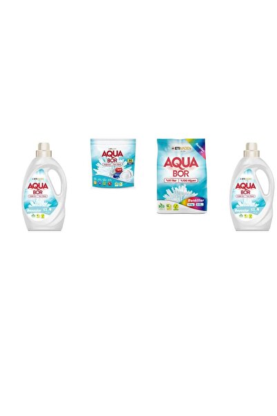 Boron أكوا بور سائل أبيض طبيعي معدني + أقراص + 4 كجم من ملونات أكوا بور + سائ...