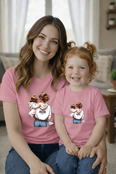 LORVEX Tricou supradimensionat pentru mamă și fiică – Tricou pentru mamă și c...