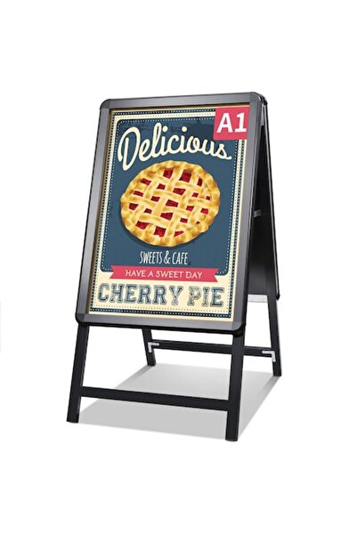 Hode NewZeal A1 A-Board, Double, Black Metal Display Stand