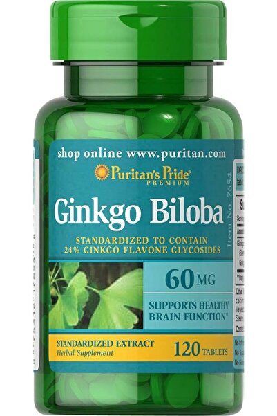 Puritan's Pride Puritans Pride Ginkgo Biloba Standardized Extract 60 mg 120 T...