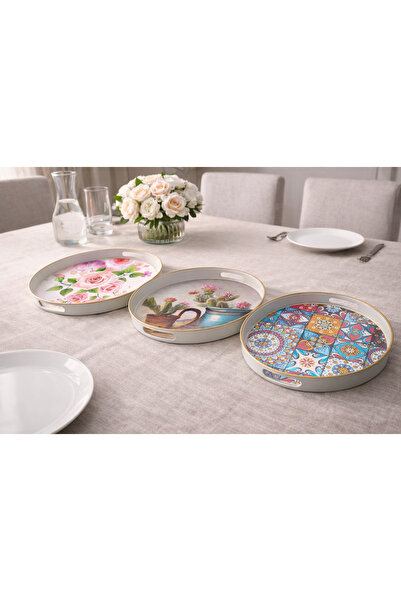 Generic A luxurious 3-piece serving tray set – perfect for your hospitality n...