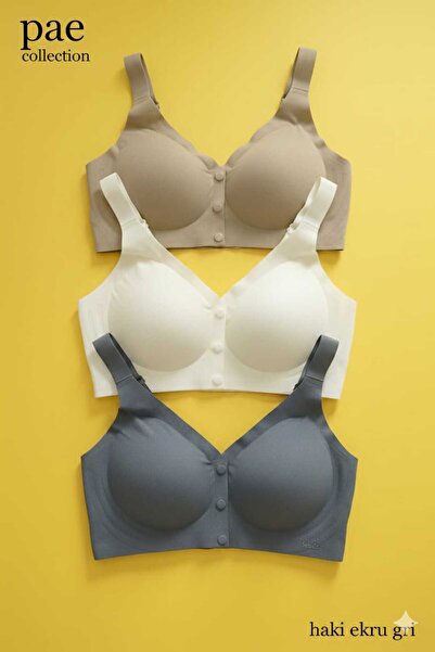 pae Emzirme Lohusa Hamilelik Sütyeni Önden Açılır Kalın Askılı İz Yapmaz Diki...