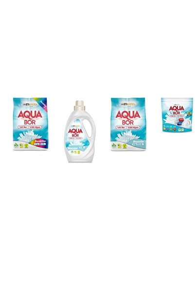 Aquabor معادن طبيعية 4 كجم رينكولير + سائل أبيض + 4 كجم أبيض + مجموعة أقراص م...