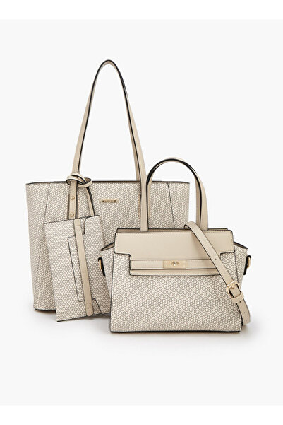 Celeste Monogram Print Tote Bag with Shoulder Bag and Pouch