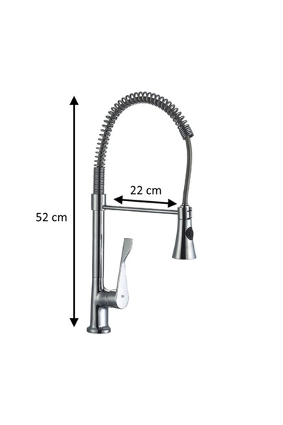 Zilan Z-Inox ZLN8153 kitchen faucet with 45 cm flexible neck