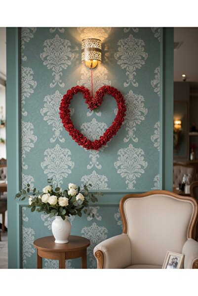 Bukiro Kalpli çelenk yapay çiçek dekoru orkide çelenk sevgili yapay çiçek