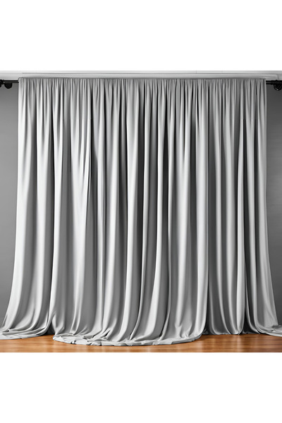 Vİ HOME AÇIK GRİ Blackout Karartma Perde en x boy - Pilesiz Düz Dikim Hazır P...