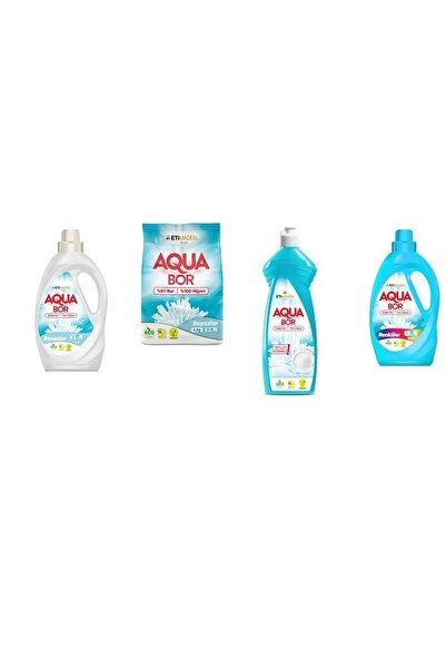 Boron أكوا بور سائل معدني طبيعي أبيض + 4 كجم أبيض + منظف الأطباق اليدوي + سائ...