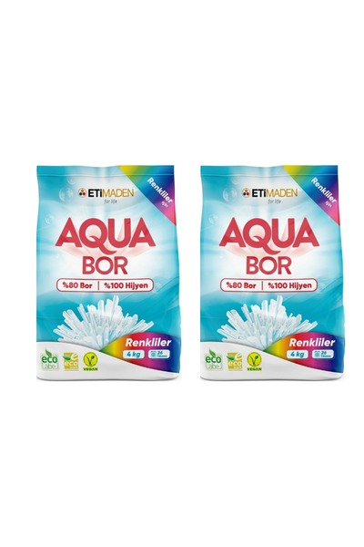 Aquabor مجموعة منظفات ملونة طبيعية معدنية 4 كجم