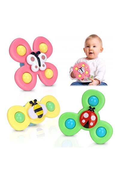 Generic 3 PCS Suction Cups Spinning Top Toy For Baby Infant Insect Gyro Relie...