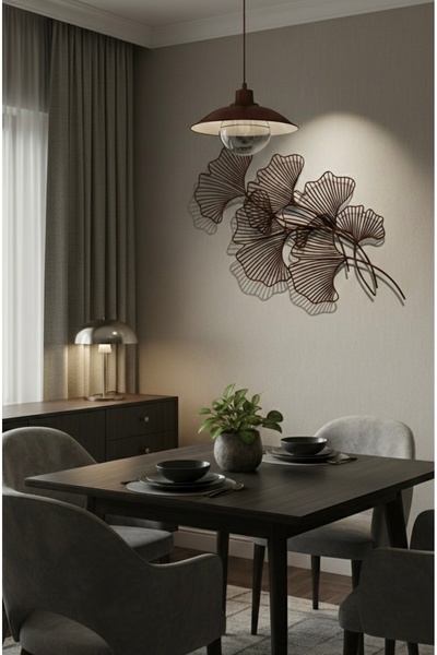 ATS İK Tasarım Lazer Bronz Güz Esintisi Metal Tablo