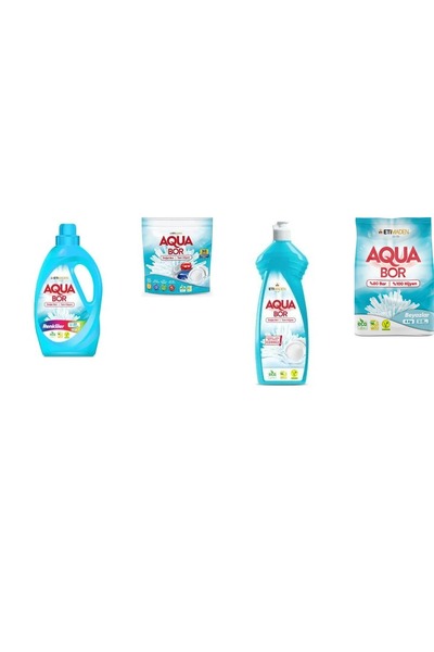 Boron ألوان سائلة معدنية طبيعية من أكوا بور + أداة غسيل الأطباق + 4 كجم أبيض ...