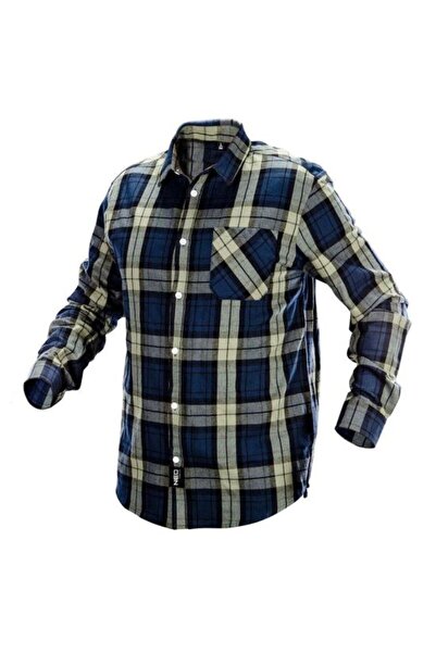 Evelise Camasa de lucru bumbac, albastru-verde-negru, model CAMO, marimea S/4...