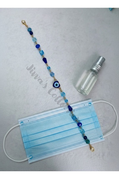 Jivva's Collection حامل قناع أنيق مزين بالأحجار الملونة. تصميم خاص