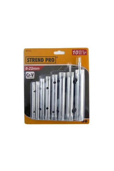 Evelise Set chei tubulare teava, 10 piese, 6-22 mm, Strend Pro