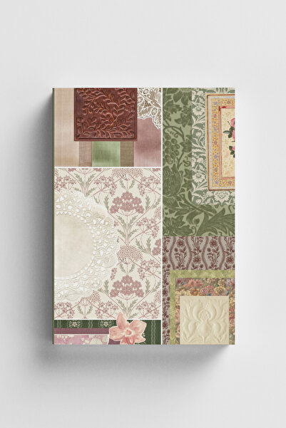 Bi Dünya Haber دفتر ملاحظات منقط مقاس A5 من سلسلة Vintage 4 Motif Panosu Bull...