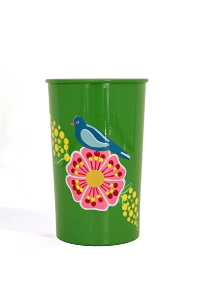 DEDEMİN EMAYELERİ El Boyama Bardak Yeşil Kuş