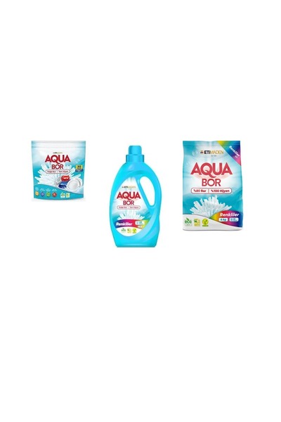 Boron أقراص أكوا بور المعدنية الطبيعية + ألوان سائلة + 4 كجم من الألوان، مجمو...