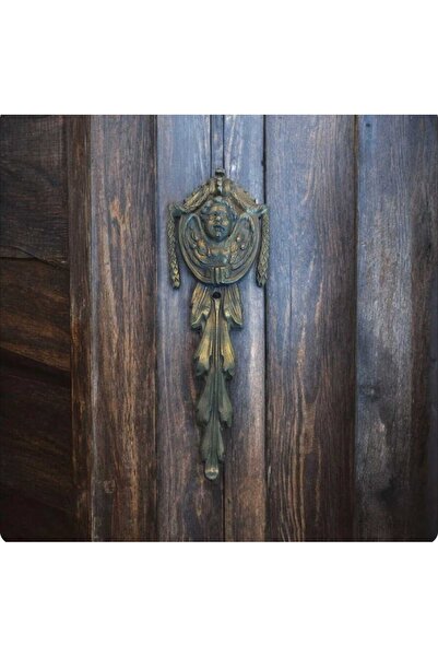 depo haki 21 سم. مقبض باب نحاسي (مع شكل ملاك - طراز قديم)