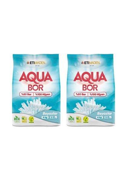 Aquabor مجموعة منظفات بيضاء طبيعية معدنية 4 كجم