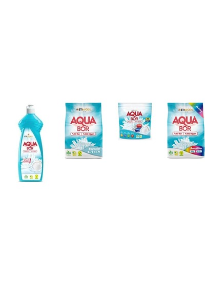 ETİ MADEN أكوا بور منظف الأطباق الطبيعي المعدني + 4 كجم أبيض + تابلت + 4 كجم ...