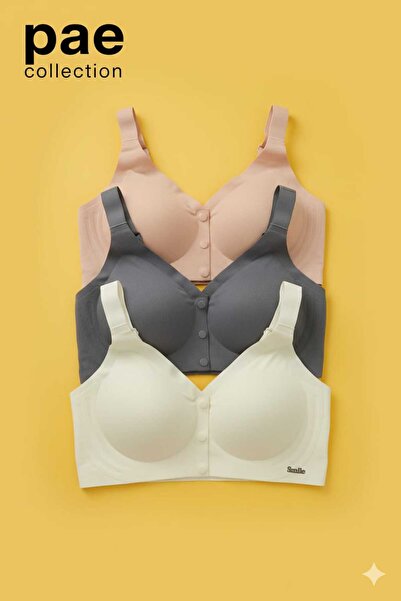 pae Emzirme Lohusa Hamilelik Sütyeni Önden Açılır Kalın Askılı İz Yapmaz Diki...