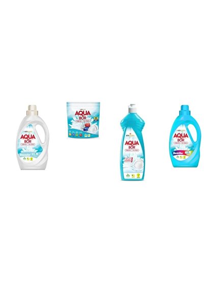 Boron أكوا بور سائل معدني طبيعي أبيض + تابلت + غسول أطباق يدوي + سائل ملون، م...