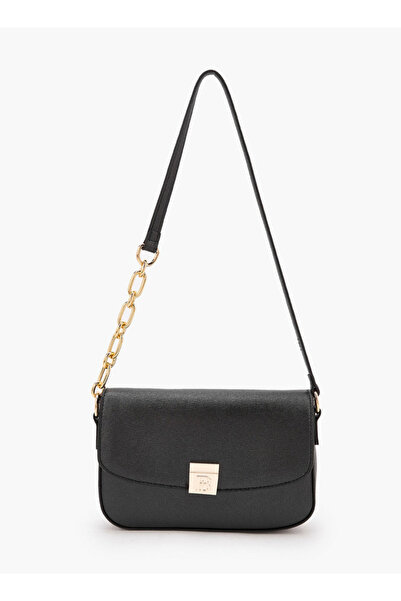 Flora Bella by Shoexpress Textured Shoulder Bag with Button Closure