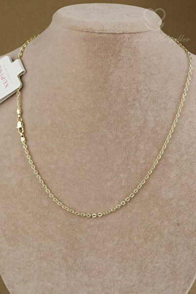 Keyifli Hayaller xuping Kolye - Vip Xuping Çizgili Halka Zincir 14K Gold 44cm...