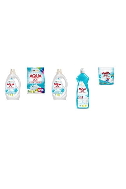 Boron أكوا بور سائل أبيض طبيعي معدني + 4 كجم من الألوان + سائل أبيض + غسالة أ...