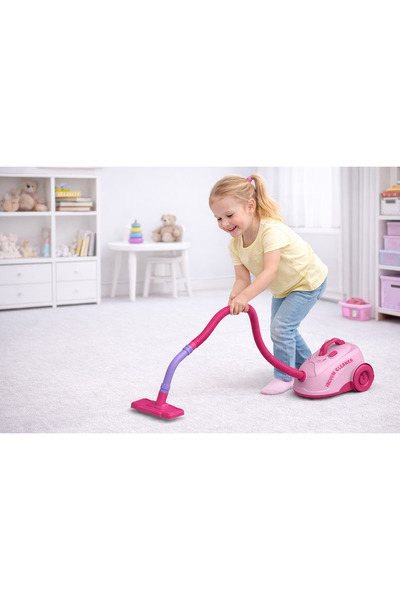 OEM Children's toy vacuum cleaner, pink, with hose, for role-playing games, d...