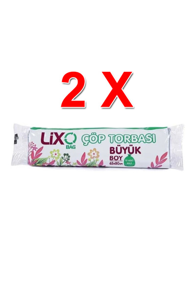 LİXO ÇÖP POŞETLERİ Büyük Boy 50 lt Çöp Poşeti 20 Adet 65x80 cm Çöp Torbası - ...