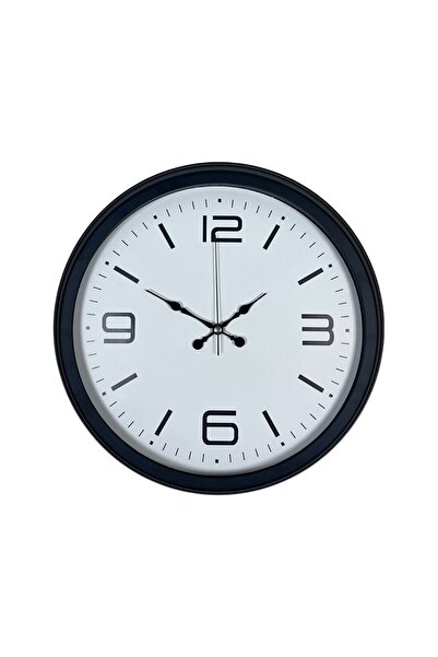 ForWhat 40cm Black Metal Plain Decor Wall Clock for Office Home Office Gift