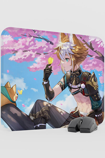 mousepad bastir لوحة ماوس الألعاب Gorou Genshin Impact Anime Player V5 - 48X4...