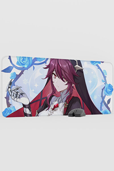mousepad bastir Rosaria Genshin Impact Anime Player V4 - 90X40 XXL Gaming Mou...