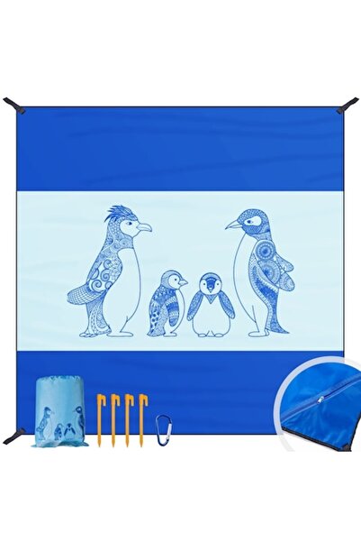 DEWUR Beach Blanket, DEWUR, XXL, Waterproof Sand Resistant, 300x280 cm, Penguin