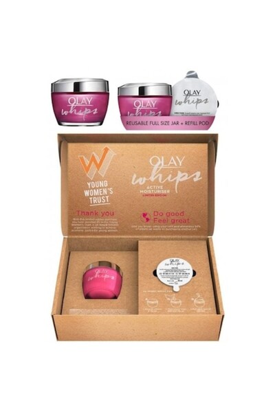 OLAY Set Whip Cremă de zi iluminatoare antirid 50ml + Rezervă 50ml