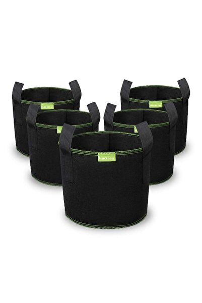Bradax Set de 5 saci de cultivare, Mactoou, 27L (7 galoane) cu mânere, pentru...