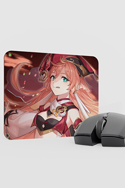 mousepad bastir Yanfei Genshin Impact Anime Player V1 - 22X18 لوحة ماوس للألعاب