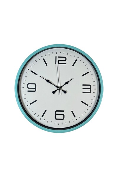 ForWhat 36cm Turquoise Style Decor Wall Clock for Office Home Office Gift