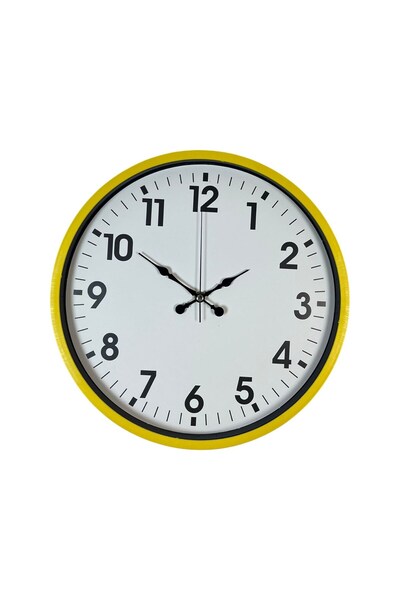 ForWhat 36cm Yellow Style Decor Wall Clock for Office Home Office Gift